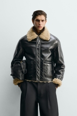AK2664 - Z.RA DOUBLE FACED FAUX LEATHER JACKET