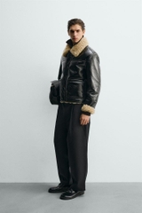 AK2664 - Z.RA DOUBLE FACED FAUX LEATHER JACKET