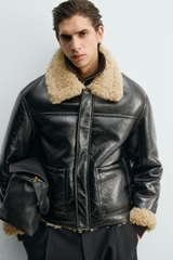 AK2664 - Z.RA DOUBLE FACED FAUX LEATHER JACKET