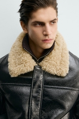 AK2664 - Z.RA DOUBLE FACED FAUX LEATHER JACKET