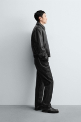 AK2669 - Z.RA FAUX LEATHER PUFFER JACKET