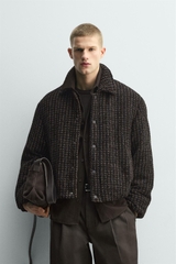 AK2685 - Z.RA VELOUR PLAID TEXTURED JACKET