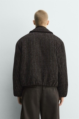 AK2685 - Z.RA VELOUR PLAID TEXTURED JACKET