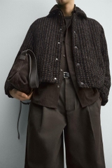 AK2685 - Z.RA VELOUR PLAID TEXTURED JACKET