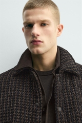 AK2685 - Z.RA VELOUR PLAID TEXTURED JACKET