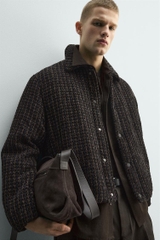 AK2685 - Z.RA VELOUR PLAID TEXTURED JACKET