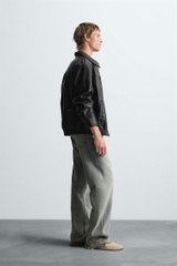 AK2629 - Z.RA FAUX LEATHER BOMBER JACKET