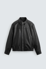 AK2629 - Z.RA FAUX LEATHER BOMBER JACKET