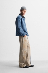AK2601 - Z.RA ÁO KHOÁC DENIM TRẦN BÔNG PHỐI CỔ NHUNG