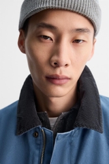 AK2601 - Z.RA ÁO KHOÁC DENIM TRẦN BÔNG PHỐI CỔ NHUNG