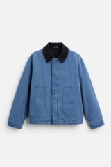 AK2601 - Z.RA ÁO KHOÁC DENIM TRẦN BÔNG PHỐI CỔ NHUNG