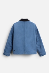 AK2601 - Z.RA ÁO KHOÁC DENIM TRẦN BÔNG PHỐI CỔ NHUNG