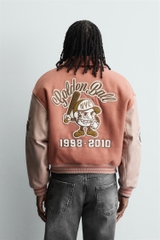 AK2682 - Z.RA PATCHED QUILTED BOMBER JACKET