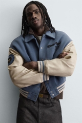 AK2683 - Z.RA PATCHED QUILTED BOMBER JACKET