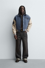 AK2683 - Z.RA PATCHED QUILTED BOMBER JACKET