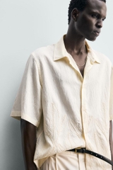 SMC2610 - Z.RA FLORAL EMBROIDERED SHIRT