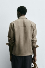 AK2618 - Z.RA ÁO KHOÁC DÁNG SƠ MI 100% VẢI LINEN