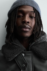 AK2681 - Z.RA REMOVABLE COLLAR FAUX LEATHER JACKET