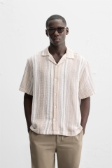 SMC2517 - Z.RA TEXTURED STRIPED SHIRT