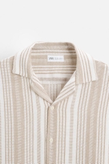 SMC2517 - Z.RA TEXTURED STRIPED SHIRT