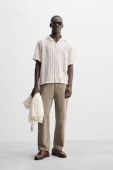 SMC2517 - Z.RA TEXTURED STRIPED SHIRT