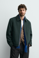 AK2657 - Z.RA WOOL BLEND ZIPPERED JACKET
