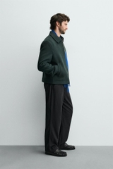 AK2657 - Z.RA WOOL BLEND ZIPPERED JACKET