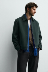 AK2657 - Z.RA WOOL BLEND ZIPPERED JACKET