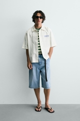 SMC2607 - Z.RA WASHED PRINTED SHIRT