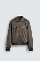 AK2642 - Z.RA ÁO KHOÁC DA LỘN HỌA TIẾT THÊU