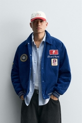 AK2658 - Z.RA CORDUROY EMBROIDERED PATCH JACKET