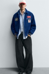 AK2658 - Z.RA CORDUROY EMBROIDERED PATCH JACKET