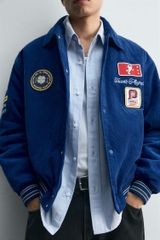 AK2658 - Z.RA CORDUROY EMBROIDERED PATCH JACKET