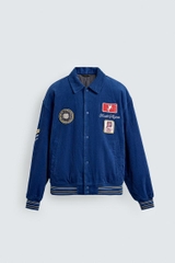 AK2658 - Z.RA CORDUROY EMBROIDERED PATCH JACKET