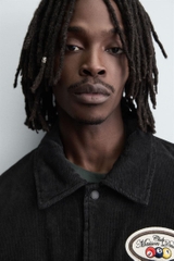 AK2659 - Z.RA CORDUROY EMBROIDERED PATCH JACKET