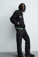 AK2659 - Z.RA CORDUROY EMBROIDERED PATCH JACKET