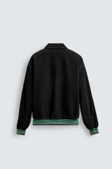 AK2659 - Z.RA CORDUROY EMBROIDERED PATCH JACKET