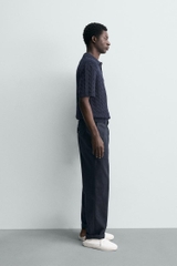 AP2607 - Z.RA BRAIDED TEXTURED KNIT POLO