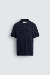 AP2607 - Z.RA BRAIDED TEXTURED KNIT POLO