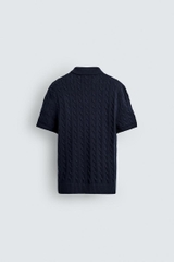 AP2607 - Z.RA BRAIDED TEXTURED KNIT POLO