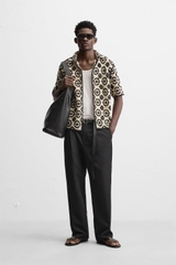 SMC2535 - Z.RA CROCHET TEXTURED SHIRT
