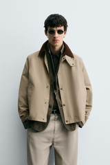 AK2608 - Z.RA CONTRAST COLLAR TECHNICAL JACKET