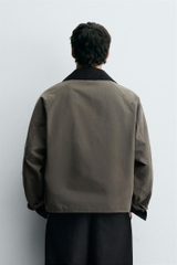 AK2609 - Z.RA CONTRAST COLLAR TECHNICAL JACKET