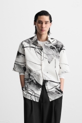 SMC2512 - Z.RA ABSTRACT PRINT SHIRT