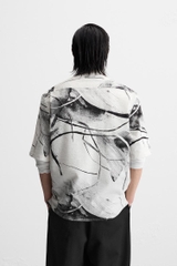 SMC2512 - Z.RA ABSTRACT PRINT SHIRT