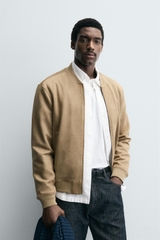 AK2653 - Z.RA FAUX SUEDE BOMBER JACKET