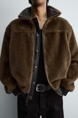 AK2660 - Z.RA ÁO KHOÁC GIẢ DA MẶC HAI MẶT