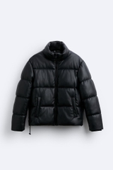 AK2480 - Z.RA FAUX LEATHER PUFFER JACKET