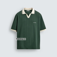 AP2602 - Z.RA EMBROIDERED VERTICAL JACQUARD POLO