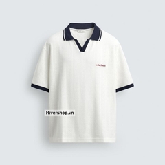 AP2601 - Z.RA EMBROIDERED VERTICAL JACQUARD POLO